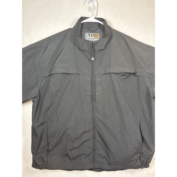 5.11 Tactical Series Mens 2XL Black Windbreaker Jacket Polyester/Nylon - Picture 2 of 10